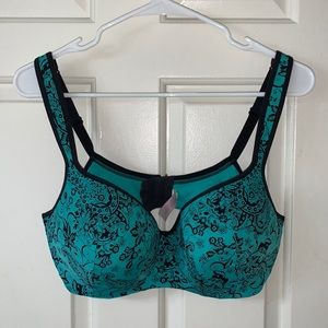 38DD Teal and black Paisley Bra